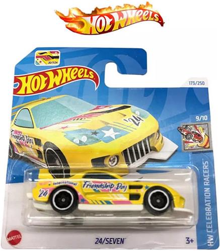 HOT WHEELS 24/SEVEN 173/250 FRIENDSHIP DAY 24 YELLOW 1:64 HW CELEBRATION RACERS 9/10