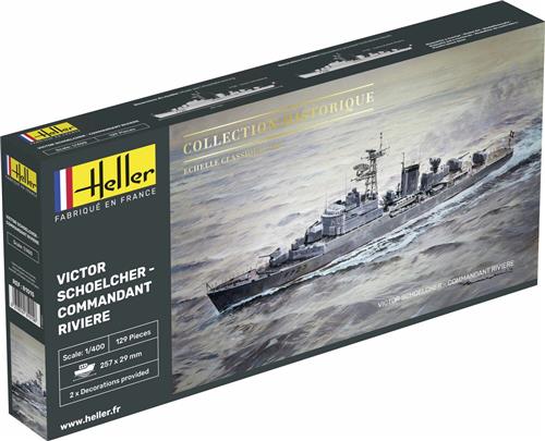 1:400 Heller 81015 Victor Schoelcher - Commandant Riviere Plastic Modelbouwpakket