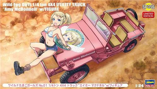 Hasegawa - 1/24 Wild Eggs 1/4 Ton 4x4 Utility Truck (7/20) * - HAS652156 - modelbouwsets, hobbybouwspeelgoed voor kinderen, modelverf en accessoires