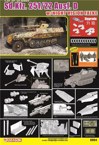 1:35 Dragon 6994 Sd.Kfz. 251/22 Ausf. D - w/Night Vision Falke Plastic Modelbouwpakket