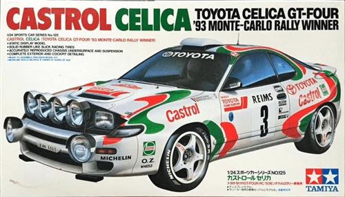 1:24 Tamiya 24125 Castrol Toyota Celica GT-Four - 93 Monte-Carlo Rally Winner Plastic Modelbouwpakket