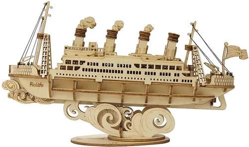 Robotime Modelbouwpakket Cruise Ship 10,9 Cm Hout 104-delig