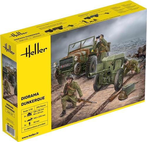 1:35 Heller 30326 Laffly Truck - Military Diorama Dunkerque Plastic Modelbouwpakket