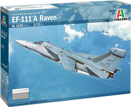 1:72 Italeri 1235 General Dynamics EF-111 A Raven - Ground-Attack Aircraft Plastic Modelbouwpakket