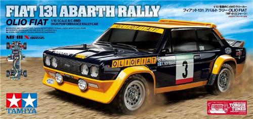 1:10 Tamiya 58723 RC Fiat 131 Abarth Rally Olio Fiat - MF-01X RC Plastic Modelbouwpakket