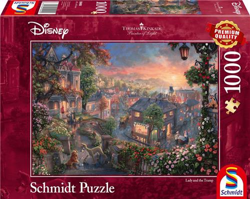 Schmidt Disney Classics - Lady & The Tramp/ Lady & de Vagebond Puzzel - 1000 stukjes