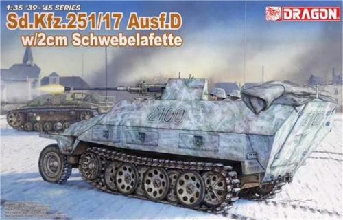 1:35 Dragon 6292 SD.KFZ.251/17 Ausf.D W/2CM Schwebelafette Plastic Modelbouwpakket