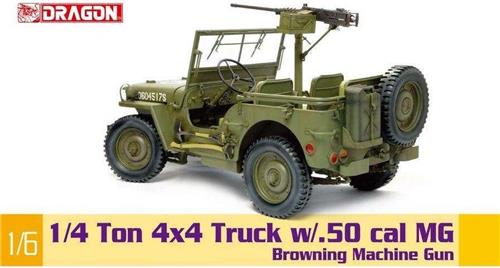 1:6 Dragon 75052 1/4-Ton 4x4 Truck w/M2 .50-cal Machine Gun Plastic Modelbouwpakket