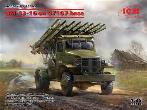 1:35 ICM 35595 BM-13-16 on G7107 base Truck Plastic Modelbouwpakket