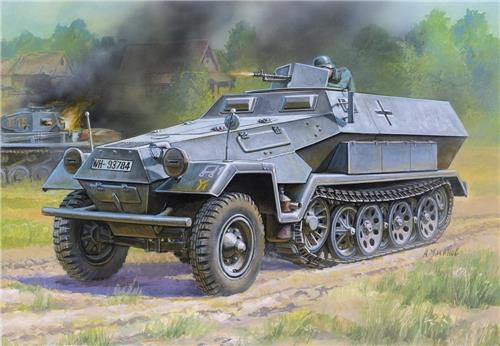 1:35 Zvezda 3572 Duitse Personnel Carrier Sd.Kfz. 251/1 Ausf. B Plastic Modelbouwpakket