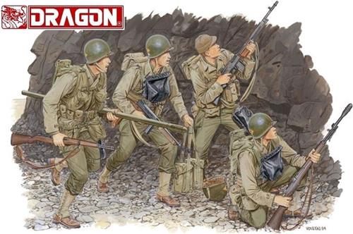 1:35 Dragon 6021 U.S. Rangers - Figures - Normandy 1944 Plastic Modelbouwpakket