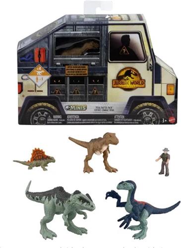 Jurassic World Minis speelset - 5 delige set - Actiefiguren - 3 cm groot