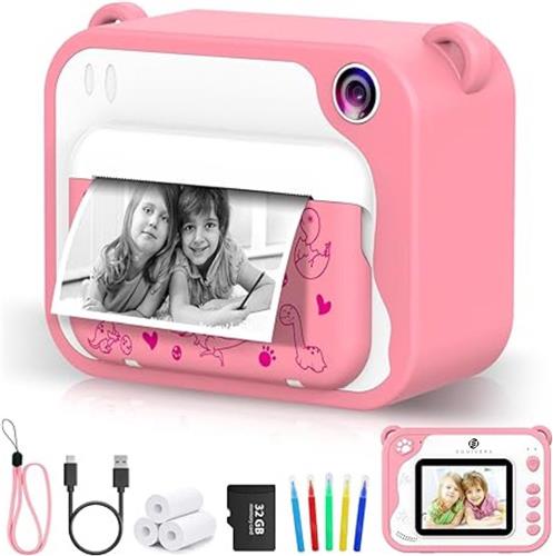 Equivera Kindercamera met Foto Printer - Kindercamera - Printcamera - Digitale Camera Kinderen - Speelgoed Camera