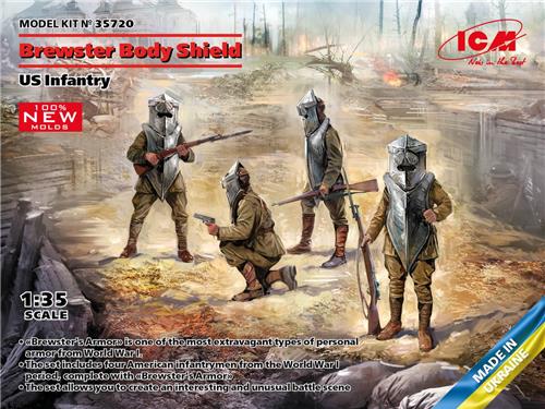 1:35 ICM 35720 Brewster Body Shield, US Infantry Plastic Modelbouwpakket