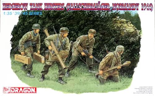 1:35 Dragon 6127 Hedgerow Tank Hunters - Fallschirmjäger - Normandy 1944 - Figuren Plastic Modelbouwpakket