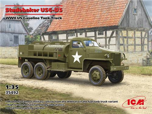 1:35 ICM 35492 Studebaker US6-U5 - Amerikaanse Benzinetankwagen WWII Plastic Modelbouwpakket