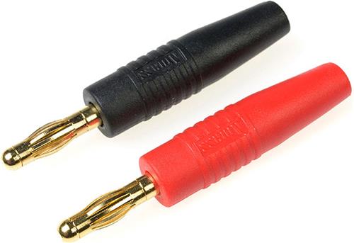 Revtec - Connector - Banana - Goudcontacten 4mm - Zwart + Rood - 1 paar