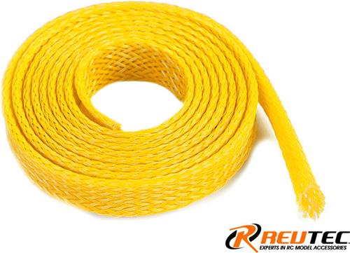 Revtec - Kabel beschermhoes - Gevlochten - 8mm - Geel - 1m