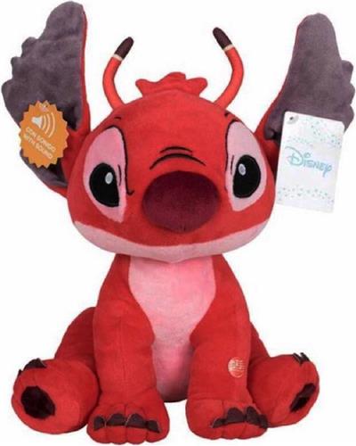 Disney Lilo & Stitch Leroy Pluche Knuffel (Rood) + Geluid 35 cm [Speelgoed knuffeldier knuffelpop voor kinderen jongens meisjes | Extra zachte plush! | Disney Stitch Angel Leroy Cadeau]