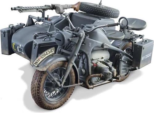 1:9 Italeri 7406 Zundapp KS 750 with Sidecar Plastic Modelbouwpakket