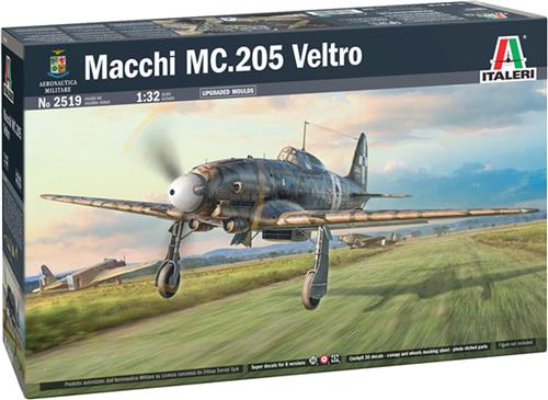 1:32 Italeri 2519 Macchi C.205 Veltro - Propeller Vliegtuig Plastic Modelbouwpakket