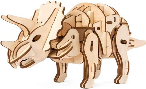 Robotime Triceratops D400 - Houten Modelbouw, Sinterklaas Speelgoed Kerst Cadeau - R/C, Sinterklaas Speelgoed Kerst Cadeau