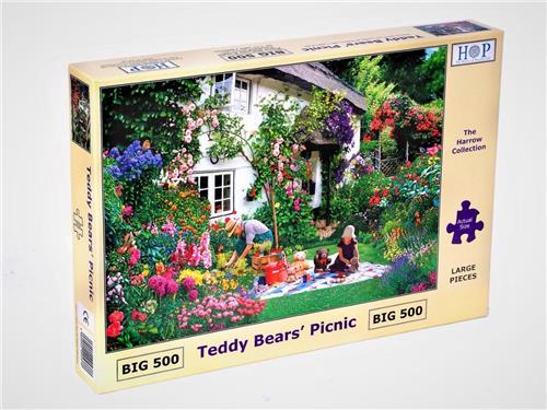 House of Puzzles Teddy Bears Picnic - BIG 500 Piece Jigsaw Puzzle