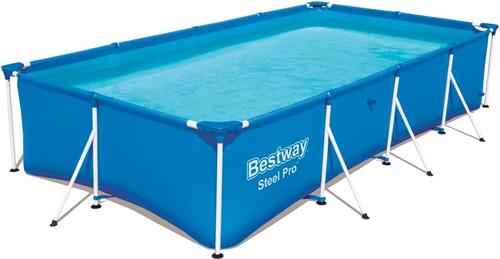 Bestway Steel Pro Zwembad - 400 x 211 x 81 cm - Rechthoekig Opzetzwembad met Stalen Frame - Familiezwembad