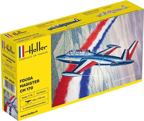 1:72 Heller 80220 Fouga Magister CM 170 Plastic Modelbouwpakket