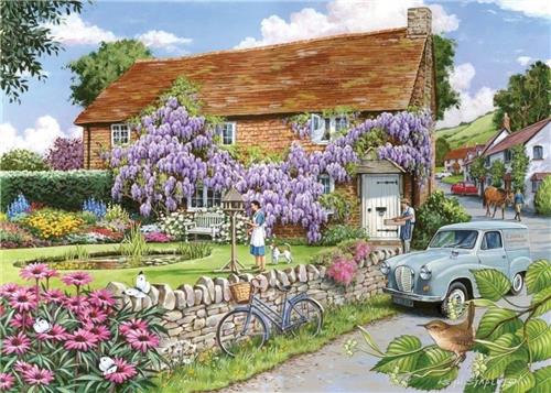 House of Puzzles Wisteria Cottage - BIG 250 Piece Jigsaw Puzzle