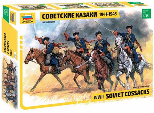 1:35 Zvezda 3579 Soviet Cossacks WWII - Figuren Plastic Modelbouwpakket