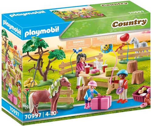 PLAYMOBIL Country Kinderverjaardagsfeestje op de ponyboerderij - 70997