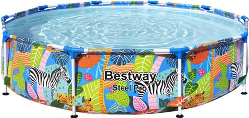 Bestway - Steel Pro - Opzetzwembad - 305x66 cm - Jungleprint - Rond