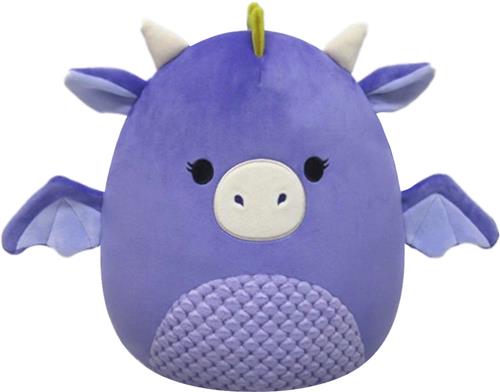 Squishmallows - Fanny - Dark Periwinkle Dragon W/Checkered Belly 30cm pluche