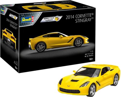 1:25 Revell 07825 Corvette Stingray 2014 - Easy Click Plastic Modelbouwpakket