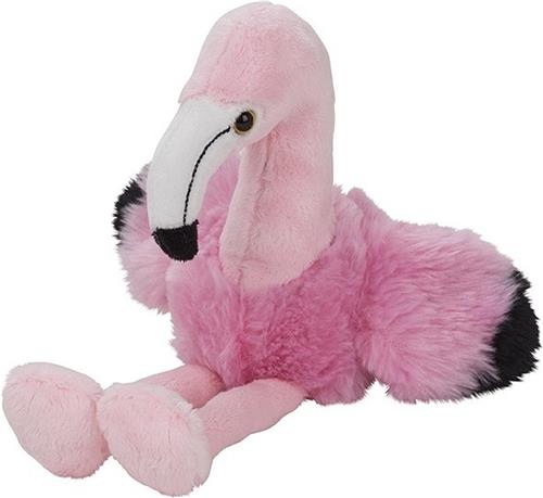 Pluche roze flamingo knuffel 17 cm - Flamingo dieren knuffels - Speelgoed voor kinderen