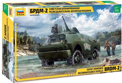 1:35 Zvezda 3638 Soviet Armored Reconnaissance Vehicle BDRM-2 Plastic Modelbouwpakket