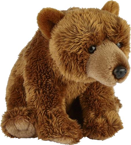 Ravensden Pluche knuffel dier bruine Beer - 28 cm - Speelgoed beren knuffelbeesten - teddyberen