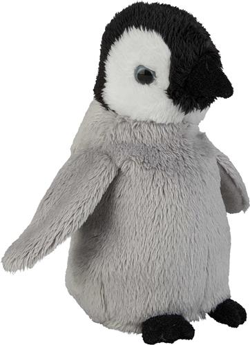 Ravensden kleine pluche knuffel pinguin kuiken - grijs - 15 cm - Pooldieren