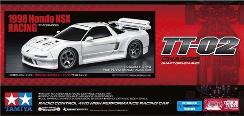 1:10 Tamiya 58739 RC Honda NSX Racing 1998 - TT-02 met Certificaat RC Plastic Modelbouwpakket