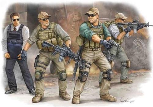 1:35 Trumpeter 00420 PMC in Iraq 2005 VIP Security guards - Figuren Plastic Modelbouwpakket