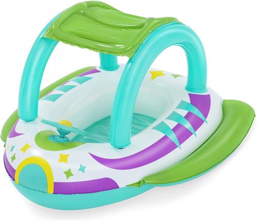 Bestway Space Splash Opblaasbare Babyboot met Zonnescherm