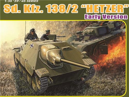 1:35 Dragon 6708 Sd.Kfz.138/2 Hetzer Early Production Plastic Modelbouwpakket