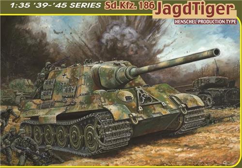 1:35 Dragon 6991 Sd.Kfz.186 Jagdtiger Henschel Production Type Plastic Modelbouwpakket