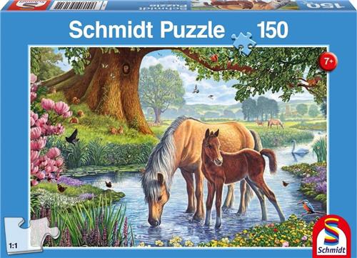 Schmidt Legpuzzel Paarden Junior Karton Blauw 150 Stukjes