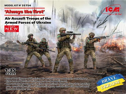 1:35 ICM 35754 Always the first - Air Assault Troops of the Armed Forces of Ukraine Plastic Modelbouwpakket