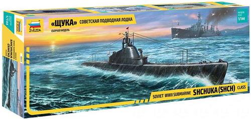 1:144 Zvezda 9041 Soviet WWII Submarine SHCHUKA (SHCH) class Plastic Modelbouwpakket