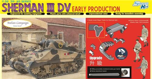 1:35 Dragon 6573 Sherman III DV Tank - Early Production Plastic Modelbouwpakket