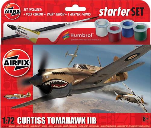 Airfix - 1:72 Hanging Gift Set - Curtiss Tomahawk Iibaf55101a - modelbouwsets, hobbybouwspeelgoed voor kinderen, modelverf en accessoires