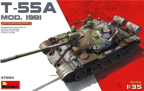 Miniart - T-55a Mod.1981 (Min37024) - modelbouwsets, hobbybouwspeelgoed voor kinderen, modelverf en accessoires